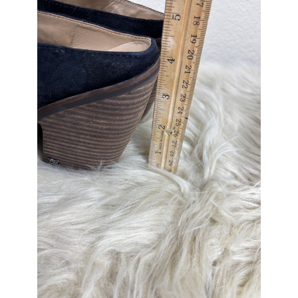 Sam Edelman Alison Mule Womens 8.5 Black Suede NWT Block Heel Western - Picture 6 of 10